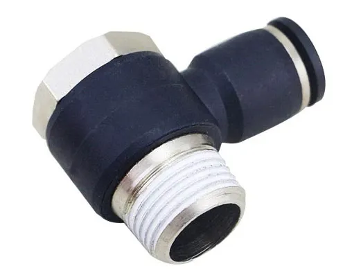 PH Outer Hexagon Male Threaded L Type Elbow Rotating Swivel Air Fitting Pneumatic