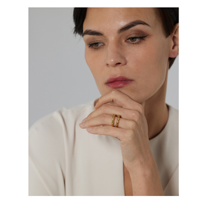 JINYOU-Bague en métal à texture tendance 1792, bijoux simples, bague ronde en acier inoxydable, <span class=keywords><strong>2025</strong></span> - Product Image 3