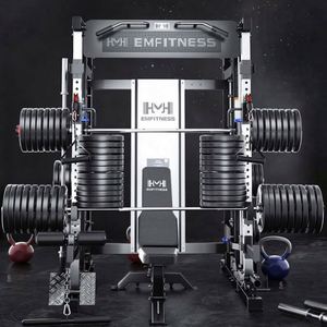 Appareil de musculation multifonction professionnel : Smith Machine, Power Rack et Cable Crossover, en plastique ABS technique durable et portable - Product Image 6