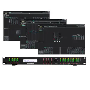 Prosesor digital Audio dsp sistem PA 4 in 8 out manajemen speaker DSP prosesor audio digital