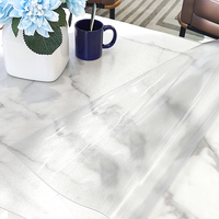 Nappe de table en PVC de 2 mm, 100x180 cm, faible MOQ, transparente mate, imperméable et anti-taches pour la fabrication DIY