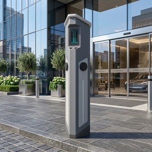 Station de recharge pour véhicules électriques à montage au sol 2 x 11 kW, double prise Type 2, OCPP 1.6J, 22 kW au <span class=keywords><strong>total</strong></span> pour deux voitures - Product Image 2