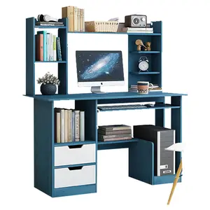 D-Typ Computer Desktop Schreibtisch nach Hause mit Bücherregal Student Schreibtisch mit 3 Schubladen