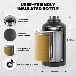 Bouilloire Thermos Portable Premium en Acier Inoxydable avec Poignée pour la Salle de Sport et les Randonnées - Product Image 2