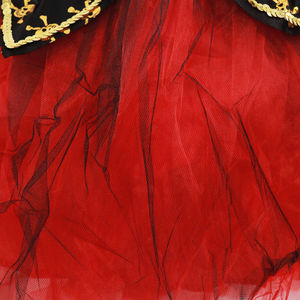 MS Kids Pirate Costume <b>Dress</b>, <b>Red</b> & Black Tutu with Skull Print Sash <b>for</b> Girls - Product Image 4