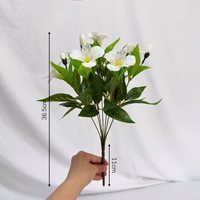 Künstlicher Seiden-Alstroemeria Peruanische Lilie Blumenstrauß - Brautstrauß Weiches Handgefertigtes Blumenarrangement für den Valentinstag