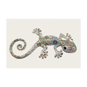Vente en gros de décorations murales en résine 3D Gecko, lézards colorés, autocollants magnétiques, décoration artistique, décoration de la maison, aimants pour réfrigérateur - Product Image 1