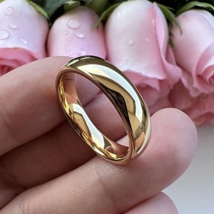 Custom Hypoallergenic Non Tarnish Waterproof <b>Ring</b> Design 14k 18k Gold Plated <b>Ring</b> Engagement <b>Tungsten</b> <b>Ring</b> for Women - Product Image 3