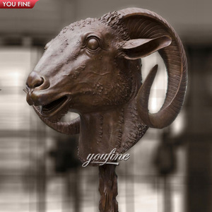 YOUFINE Estatua <span class=keywords><strong>de</strong></span> Tigre Chino Realista en Bronce, Busto <span class=keywords><strong>de</strong></span> Animal Salvaje para Plaza Pública y Zoológico - Product Image 3
