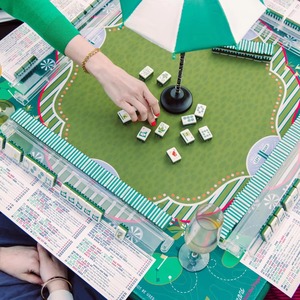 Juego de Fichas de Mahjong Americanas a Rayas <span class=keywords><strong>con</strong></span> Diseño de Campo de Golf y Patrón Floral, de Acrílico Moderno de Cuatro Capas, Personalizado al por Mayor - Product Image 5