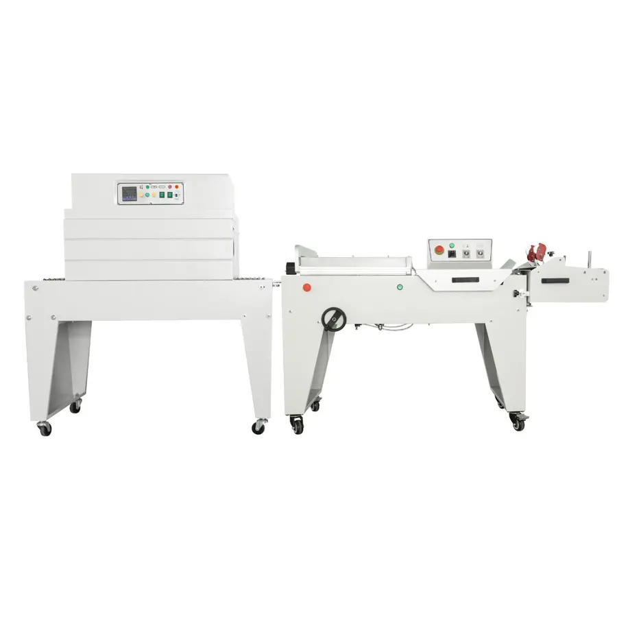 DFQC450 & BS-A450 Pneumatic Plastic Film L bar Sealer and Cutter with Heat Shrink Wrapping machine