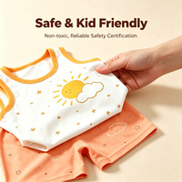 Ensemble bébé 2 pièces sans manches en coton respirant, 100 % coton, unisexe, motif personnalisé, style coréen, été, pour enfants