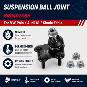 Rótula de suspensión MANER 6R0407365 para VW POLO Audi A1 Skoda Fabia, repuesto de brazo de control, piezas de repuesto, 18 meses de garantía - Product Image 4