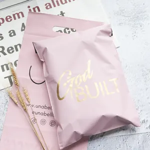 biodegradable compostable custom pink gold plastic poly mailer plastic mailing courier shipping packing polymailer bag
