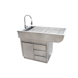 Shandong Veterinary Stainless Steel Animal Surgical Table 304 With Sink For Pet Hospital Treatment - Product Image 1
