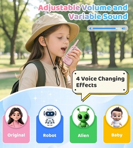 Walkie Talkie LELETO para Niños con Cambiador de Voz, Juguetes Educativos con 4 Efectos de Sonido y Volumen Ajustable para Niños de 5 a 7 Años, Juego al Aire Libre - Product Image 2