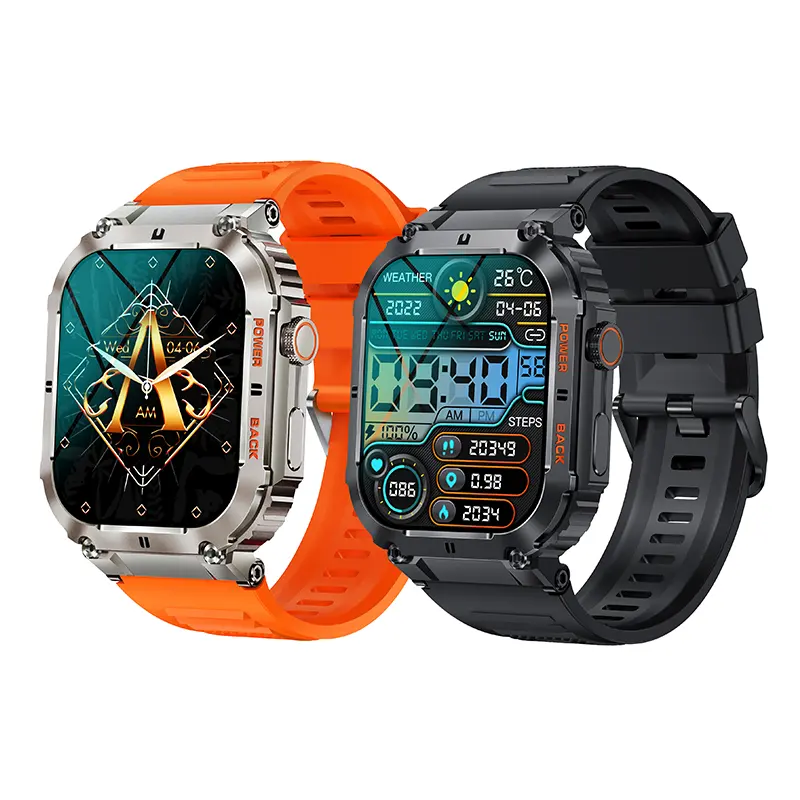 2023 K57 PRO Hot sales Long standby 400 m Ah smartwatch 1.96 inch full touch screen fitness BT calling smart watches