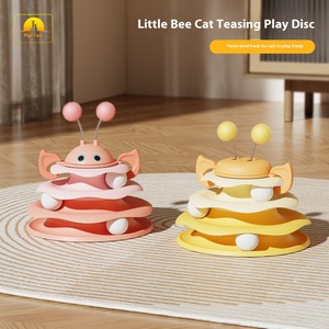 Bee Roly Poly Play disco eco-friendly interattivo gatto giocattolo per auto divertente pratico gatto Teaser e strumento di arricchimento - Product Image 3