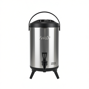 Distributeur de boissons isotherme en acier inoxydable DND 8L, qualité commerciale, pour boissons chaudes et froides, thé au lait - Product Image 1