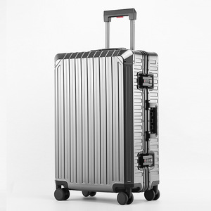 Valise trolley en alliage d'aluminium et de magnésium 26 pouces avec serrure à combinaison, roues pivotantes pour voyages d'affaires, couleur unie durable - Product Image 2