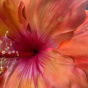 Fleurs d'art en papier d'<span class=keywords><strong>hibiscus</strong></span> géant fabriquées à la main sur mesure pour mariages fiançailles remises de diplôme; toile de fond de scène d'événement festif - Product Image 3