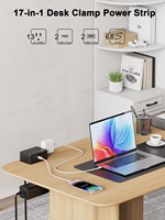 Çıkarılabilir Masaüstü Priz Adaptörü ABD Standardı 15A 1875W Çoklu Priz, 18W USB ve 20W Tip C Girişli, Ev İçin Kelepçeli Şarj Cihazı