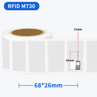 Étiquettes de livre RFID HF imprimées sur mesure, protocole ISO15693, étiquettes en papier enduit adhésif imperméables pour utilisation logistique, motifs personnalisés