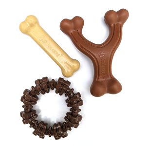 <strong>Nylabone</strong> Power <strong>Chew</strong> Textured Dog <strong>Chew</strong> Ring <strong>Toy</strong> Tough and Durable Dog <strong>Chew</strong> <strong>Toy</strong> for Aggressive Chewers Flavor Medley Large Souper