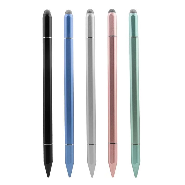 3 in 1 Universal Stylus Touch Pens for Android iPad IOS Metal Mesh Tip Ballpoint & Disc Tip Passive Nib Touch Screen Access