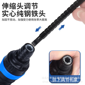 T Type Ratcheting <b>Screwdriver</b> Multipurpose Flat Head Bit Anti Slip Handle Plastic Handle Black Oxide Finish Diy Tool - Product Image 2