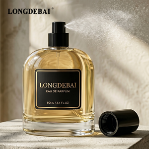 2026 Nuevo frasco de perfume de vidrio transparente con pulverizador y bomba, vacío, de 30ml, 50ml, 100ml, con tapa metálica, bajo MOQ - Product Image 3