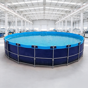 Bassin d'élevage de poissons en PVC Ras avec une capacité de 20 à 80 m³ pour l'aquaculture intérieure, garantie de 10 ans - Product Image 4