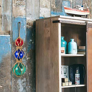 Glazen Vissen Float 3 "Rood 4" Blauw 5 "Aqua Glazen Boei Ballen Kust Strand Decor Nautische Decoratie Milieuvriendelijk - Product Image 3