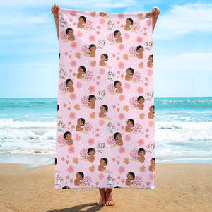 Toallas de Playa de Microfibra para Niños, Poncho con Capucha, Paño de Terry Personalizado, Bonito, Princesa del Mar - Product Image 3
