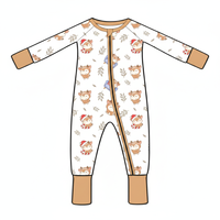 Combinaison bébé en viscose de bambou, imprimé cerf, vente en gros, boîte surprise