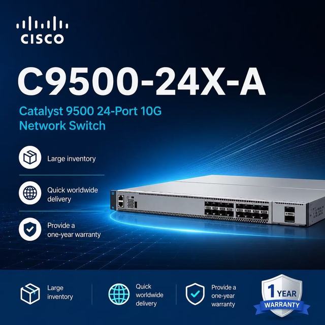 C9500-24X-A Cisco Catalyst 9500 24 Port Core Network Switch