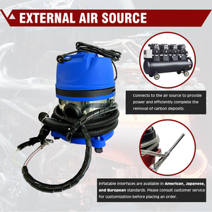 슈카스 S-122 110V/220V 월넛 블라스터 자동차 엔진 탈탄화 기계 차량 수리 도구 - Product Image 5