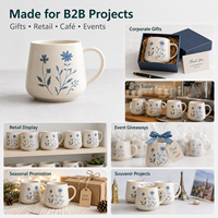 Taza de Cerámica Estilo Americano de 16 oz con Logotipo Personalizado, Tapa Hermética, Caja de Regalo, Apta para Lavavajillas y Microondas, Segura para Alimentos, para Negocios