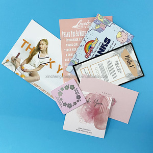Biglietto di ringraziamento di lusso in carta patinata liscia 10x15cm, personalizzabile con logo e <span class=keywords><strong>nome</strong></span> del brand, MOQ 100 pezzi - Product Image 2