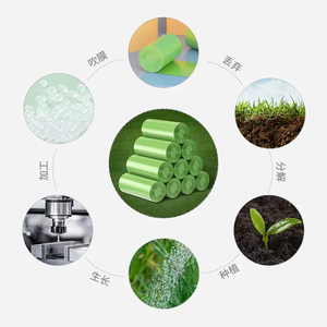 Sac d'emballage de t-shirt en PVC biodégradable 100% du fabricant Logo personnalisable Merci Sacs à provisions Exposition de supermarché - Product Image 5