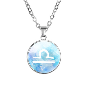 Collier pendentif en alliage simple Douze Constellations : Lion, Taureau, Gémeaux, <span class=keywords><strong>Vierge</strong></span>, Cancer, Bélier, <span class=keywords><strong>Verseau</strong></span>, Sagittaire - Product Image 6