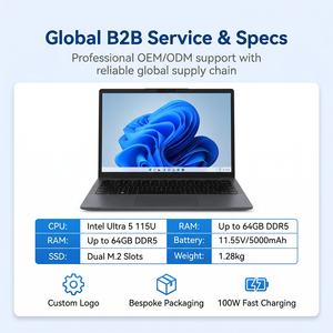 Factory Direct 14 Inch Intel Ultra 5 115U Win11 <b>Laptop</b> Backlit Keyboard Ultra Thin 1.28kg Ordinateur Portable Business <b>Laptop</b> - Product Image 4