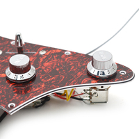 Circuits de bobinage ST Pickguard HH 3LP-CR+500K Push-Pull+473J Coque de tortue rouge pour guitare électrique