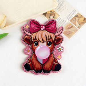 Powdered acrylic flat-back animal English healthcare series patch DIY pull-tab <b>name</b> <b>tag</b> accessory decorative patch - Product Image 4