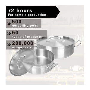 Phong cách hiện đại thép không gỉ thương mại đồ dùng nhà bếp canh Nồi nông thiết kế với Composite dưới cổ nồi - Product Image 1