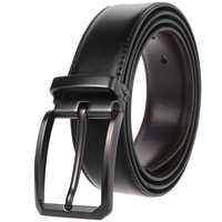 Ceinture décontractée en cuir véritable avec boucle à ardillon pour homme LY35-4026-1