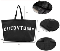 Gros Naturel Extra Large Élégant Moderne Organisateur Grand Sac en Toile Durable avec Impression de Logo pour le Shopping
