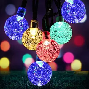 Toptan yılbaşı süsleri Garland ağacı açık hava süslemeleri kolye asılı yeni yıl ev güneş kabarcık topu dize ışıkları