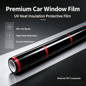 Film solaire automobile premium 2 plis ultra transparent isolant thermiquement, anti-UV et anti-éblouissement pour vitres de voiture - Product Image 5