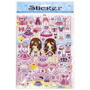 Muñecas de dibujos animados para niños, <span class=keywords><strong>pegatinas</strong></span> de dibujos animados familiares, regalos de cumpleaños para niñas - Product Image 2